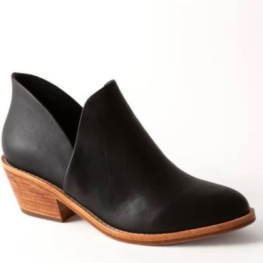 FORTRESS OF INCA Black Leather Elise Ankle Boots, Size 39